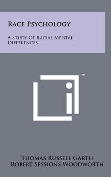 portada race psychology: a study of racial mental differences