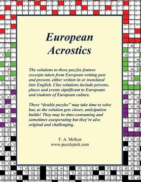 portada European Acrostics (in English)