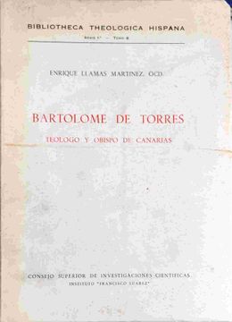 portada Bartolome de Torres Teologo y Obispo de Canarias