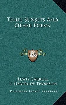 portada three sunsets and other poems (en Inglés)