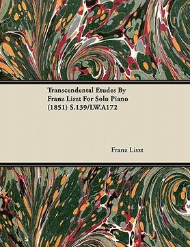 portada transcendental etudes by franz liszt for solo piano (1851) s.139/lw.a172 (en Inglés)