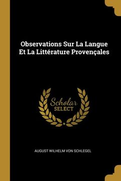portada Observations sur la Langue et la Littérature Provençales (in French)