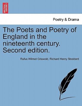 portada the poets and poetry of england in the nineteenth century. second edition.