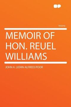 portada memoir of hon. reuel williams