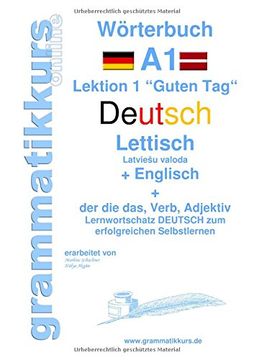 portada Wörterbuch Deutsch - Lettisch - Englisch Niveau A1