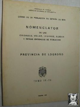portada Nomenclator de la Provincia de Logroño