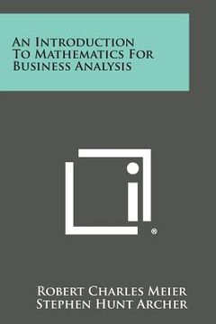 portada An Introduction to Mathematics for Business Analysis
