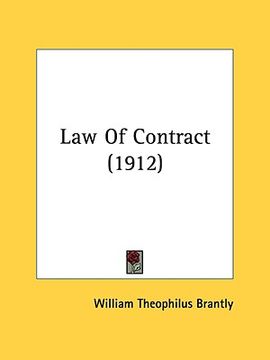 portada law of contract (1912) (en Inglés)