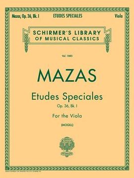 portada Etudes Speciales, Op. 36 - Book 1: Schirmer Library of Classics Volume 1885 Viola Method (in English)