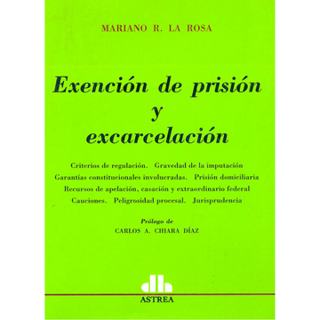 portada exención de prisión y excarcelación (in Spanish)