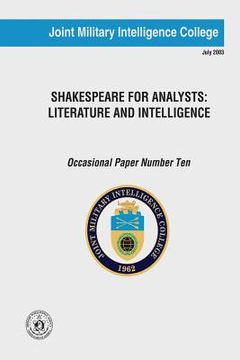 portada Shakespeare for Analysts: Literature and Intelligence (en Inglés)