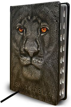 portada RVR 1960 Letra grande, Tamaño manual, León de Judá edición especial plata con índice y canto negro / Spanish Bible RVR 1960 Large Print 3D cover Lion of Ju