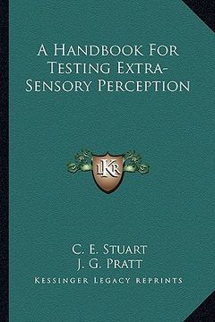 portada a handbook for testing extra-sensory perception