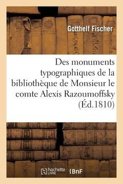 portada Notice Des Monuments Typographiques (en Francés)