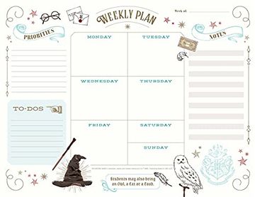 portada Harry Potter: Weekly Planner Notepad: (Harry Potter School Planner, Harry Potter Gift, Harry Potter Stationery, Undated Planner) (in English)
