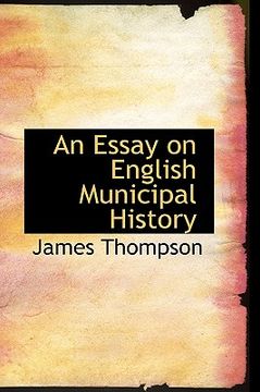 portada an essay on english municipal history (in English)