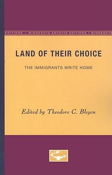 portada land of their choice: the immigrants write home (en Inglés)