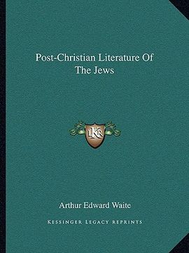 portada post-christian literature of the jews (in English)