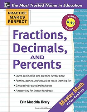 portada Practice Makes Perfect: Fractions, Decimals, and Percents (Practice Makes Perfect Series) (en Inglés)