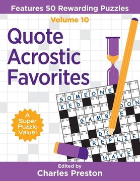portada Quote Acrostic Favorites: Features 50 Rewarding Puzzles (Puzzle Books for Fun) (en Inglés)