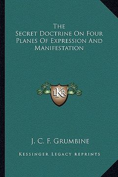 portada the secret doctrine on four planes of expression and manifestation