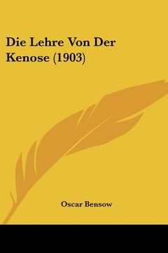 portada Die Lehre Von Der Kenose (1903) (in German)