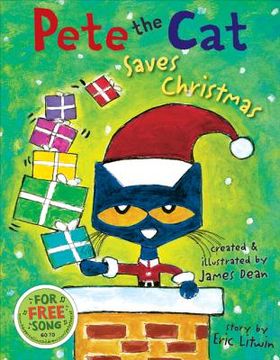 portada pete the cat saves christmas