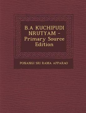 portada B.a Kuchipudi Nrutyam (en Telugu)
