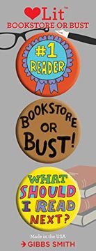 portada Bookstore or Bust 3 Badge Set: Lovelit Button Assortment (en Inglés)