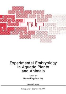 portada Experimental Embryology in Aquatic Plants and Animals (en Inglés)