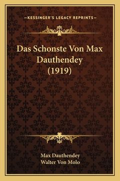 portada Das Schonste Von Max Dauthendey (1919) (en Alemán)
