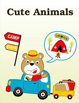 portada Cute Animals: Christmas Book Coloring Pages With Funny, Easy, and Relax (Cutie Animals) 