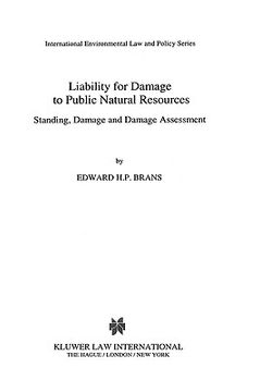 portada liability for damage to public natural resources: standing, damage and damage assessment (en Inglés)