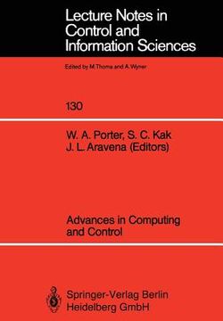 portada advances in computing and control (en Inglés)