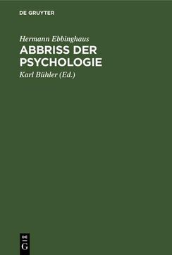 portada Abbriss der Psychologie (German Edition) [Hardcover ] (en Alemán)