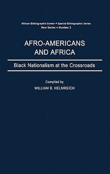 portada afro-americans and africa: black nationalism at the crossroads (in English)