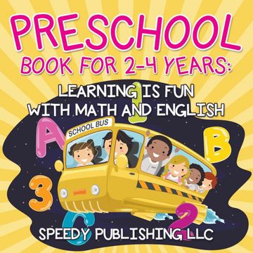portada Preschool Book for 2-4 Years: Learning is fun With Math and English (en Inglés)