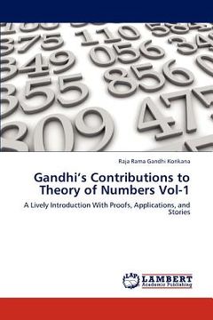 portada gandhi's contributions to theory of numbers vol-1 (en Inglés)