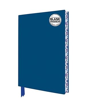 portada Mid Blue Blank Artisan Notebook (Flame Tree Journals) (Blank Artisan Notebooks) 