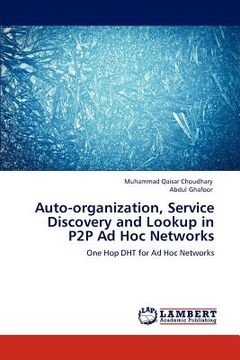 portada auto-organization, service discovery and lookup in p2p ad hoc networks (in English)