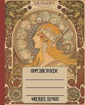 portada Wide Ruled Composition Book: Beautiful Vintage art Deco Astrology Themed Cover Will Keep Your Not Pretty While you get Your Stars Aligned at. Too! (Art Deco Composition Collection) 