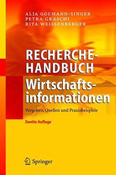 portada Recherchehandbuch Wirtschaftsinformationen: Vorgehen, Quellen und Praxisbeispiele (en Alemán)