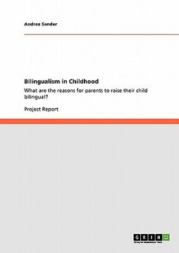 portada bilingualism in childhood (en Inglés)