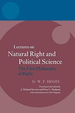 portada Hegel: Lectures on Natural Right and Political Science: The First Philosophy of Right 