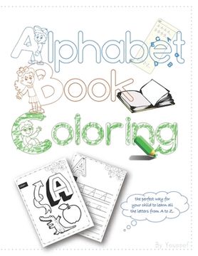 portada ABC coloring book: high-quality black&white Alphabet coloring book for Toddlers (en Inglés)