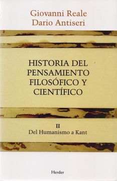 portada Historia del Pensamiento Filosófico y Científico. Tomo ii. Del Humanismo a Kant