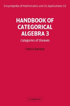 portada Eom: 52 Handbk Categorcl Algebra v3: Sheaf Theory v. 3 (Encyclopedia of Mathematics and its Applications) (en Inglés)