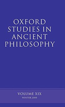 portada Oxford Studies in Ancient Philosophy: Volume Xix: Winter 2000: Winter 2000 vol 19 