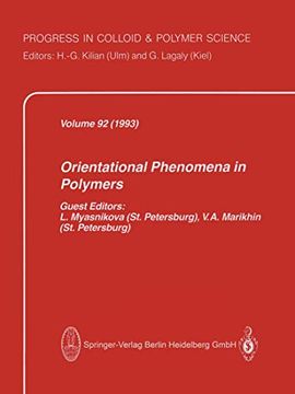 portada Orientational Phenomena in Polymers (Progress in Colloid and Polymer Science, 92) (en Inglés)