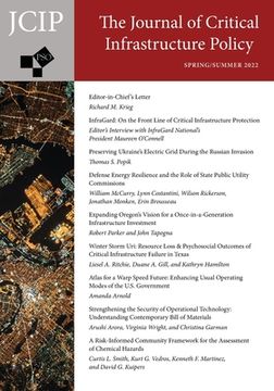 portada Journal of Critical Infrastructure Policy: Volume 3, Number 1, Spring/Summer 2022 (en Inglés)